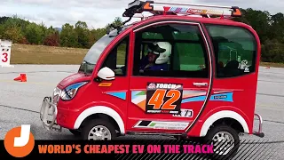 What it's Like to Drive the World's Cheapest Electric Car on a Track