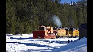 UNION PACIFIC Jordan spreaders SPMW 4031 and 4032 with GP-40 duo #576 & #567 run ahead of rotary