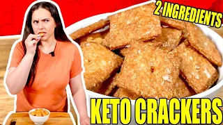 KETO Crackers | 2 Ingredients Keto Crackers | Low Carb Crackers | Keto Snacks | Low Carb Snacks