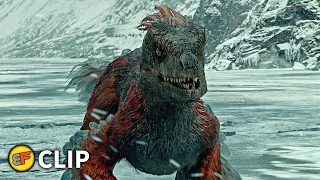 Pyroraptor Attacks Owen & Kayla - Frozen Lake Scene | Jurassic World Dominion 2022 Movie Clip HD 4K