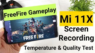 Mi 11x freefire 60fps screen recording fps & temperature test