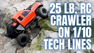 Axial SCX6 Honcho 1/6 monster rc crawler test run - can it do hard 1/10 lines?