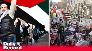 London protest sees tens of thousands call for permanent ceasefire in Gaza amid temporary truce