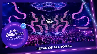 Recap of all the songs - Junior Eurovision 2019