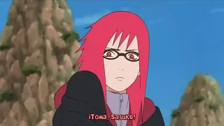 Karin disfruta la mordida de Sasuke XD