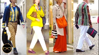 MILAN FASHION STYLE | The Colour of SPRING Outfits at 16°C | 60.8°F