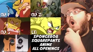 The SpongeBob SquarePants Anime COMPLETE EDITION (OFFICIAL) - All openings + ending REACTION!!!