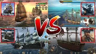 ⛵King Of Sails VS Ships Of Battle VS The Pirate Plague Of The Dead VS The Pirate Caribbean Hunt⛵