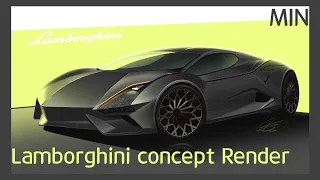 Lamborghini concept Render 람보르기니 컨셉트 렌더링