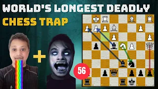 World's Longest Deadly Chess Trap (Fajarowicz Gambit)