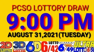 9pm lotto result today august 31,2021 3d,2d,6d lotto.