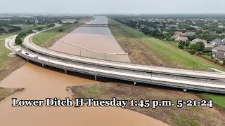 High Water in Ditch H 5-21-24 at 145 p m