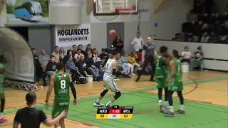 Michael Gilmore tomahawk dunk vs. Nässjö Basket