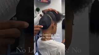 No leave out No tracks showing tutorial 🫶🏾 #quickweave #hairstyle #hairhacks