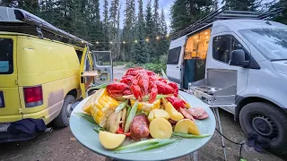 VAN CAMPING & CATCHING CRAWFISH IN THE MOUNTAINS for VietCajun Crawfish Boil