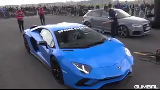 audi RS3 vs 740HP lamborghini Aventador S