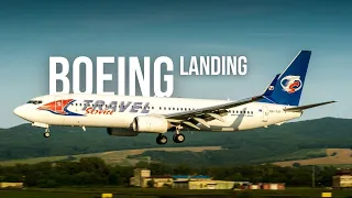 Smartwings Boeing, Travel Service livery landing in Piešťany from Tel Aviv