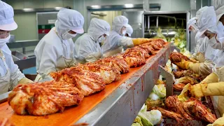 “보면 놀라운 스케일  김치공장 체험” 공장 음식 대량생산 과정, 한국 길거리음식 korean kimchi factory food, korean street food