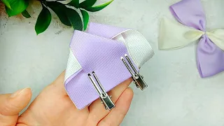 Like a Tulip - DIY tutorial made from ribbon - How to make Hair Bows - Bows for Hair - Ribbon Bow