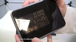 Reloj estación metereológica con proyección de la hora distribuido por CABLEMATIC ®
