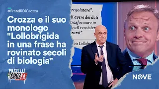 Crozza e il suo monologo "Lollobrigida in una frase ha rovinato secoli di biologia"