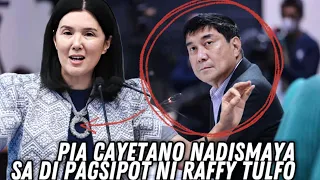 PIA CAYETANO NADISMAYA SA DI PAGSIPOT NI RAFFY TULFO SA HEARING