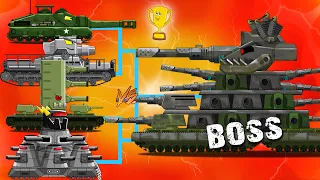 Mega tanks VS Mega Boss - Cartoons about tanks - KV 54 vs KV 6 vs Karl T95 #cartoonsabouttanks