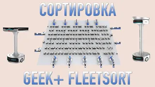 Сортировка посылок роботами от Geek+ fleetsort в электронной коммерции Banggood