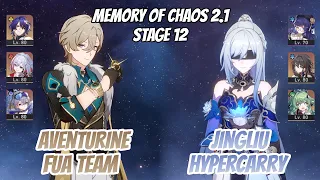 Aventurine FUA Team & Jingliu Hypercarry Memory of Chaos Stage 12 (3 Stars) | Honkai Star Rail