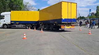 How to reverse into position in our yard to drop containers