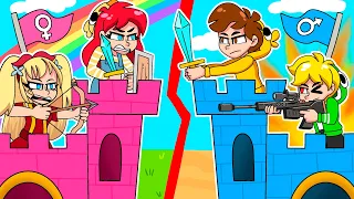 CASTILLO SEGURO de CHICOS vs CASTILLO SEGURO de CHICAS 🏰👦👩