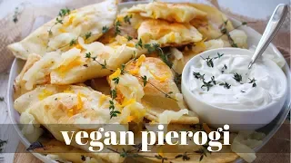 HOMEMADE VEGAN CHEDDAR AND POTATO PIEROGI [VEGANMAS #18] | PLANTIFULLY BASED