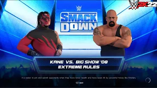KANE VS BIG SHOW WWE2K22 FULL MATCH GAMEPLAY PS4 PS5