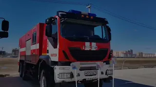 Russian firefighter IVECO with sirens