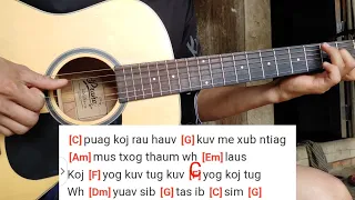 [ Ntaus Guitar ] Hlub Koj Ib Sim - Miv Fee