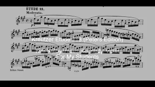 Kreutzer Etude #13 (Peters Edition) #14 (Galamian)  Kim Kaloyanides Kennedy, violin