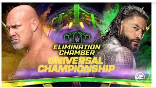Roman Reigns vs Goldberg Universal Championship Full Match Highlights - WWE Elimination Chamber 2022