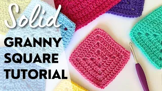 BEGINNER: How to Crochet a Solid Granny Square