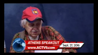 Athens Speakout: Guest David DeWitt 9-27-16