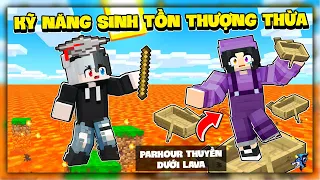 Siro Và Noob Ruby Sinh Tồn Siêu Pro Bằng Kỹ Năng Parkour Trên Lava