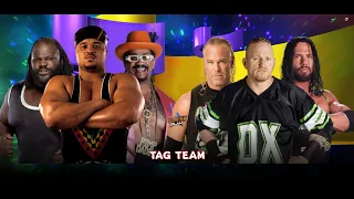 DX (New Age Outlaws & X-Pac) vs. The Nation (D'Lo Brown, Godfather, Mark Henry) - WWE 2K19 Gameplay