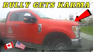 BULLY GETS KARMA USA AND CANADA 😈👊 | Near Miss, Road Rage, Driving Fails, Instant Karma Compilation