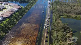 09-30-2022 North Port, FL - Myakka River Massive Flooding-Trailer Park Destroyed-Boat Marine Leveled