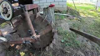 Самодельный окучник. Результат испытания.homemade one wheel tractor
