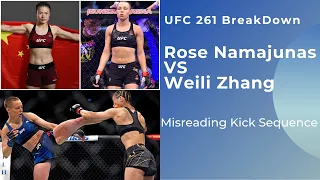 MMA Fight Breakdown: Misreading Kick Sequence [Watch & Learn MMA Striking](Namajunas VS Zhang)