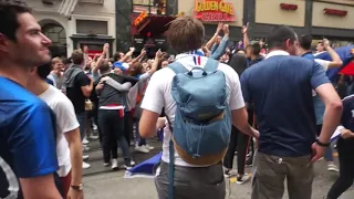 French Team Fans in San Francisco going crazy!