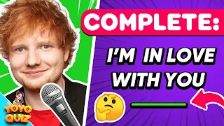 FINISH THE LYRICS CHALLENGE 🎤 25 Most Popular Songs EVER 🎵 Music Quiz