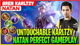 Untouchable Karltzy, Natan Perfect Gameplay - BREN KarlTzy Natan - Mobile Legends