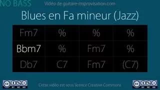 Minor blues in F (130bpm) NO BASS - Backing Track