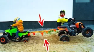 Кто КОГО???Тиша ПРОТИВ Дани. Big ATV vs Little ATV.